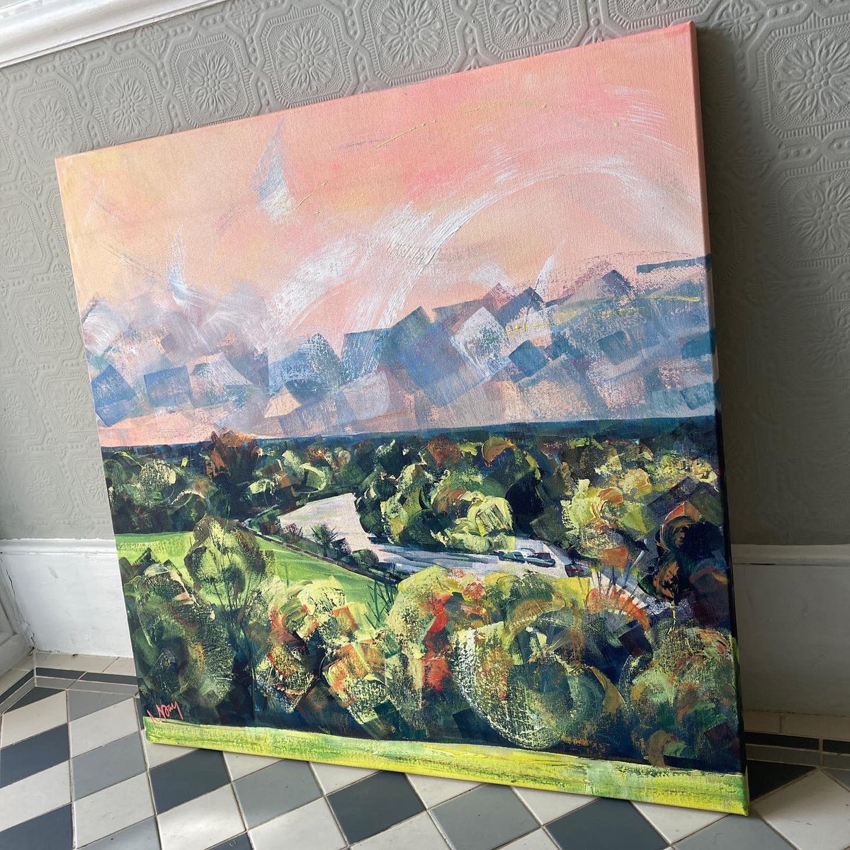 MyRichmondLdn's tweet photo. Absolutely love this latest painting of Richmond Hill by local artist Nadia Day, ‘Peachy Richmond’ 🍑.

Nadia is selling this large 80x80cm original painting for £1,295. To find out more and purchase, head to https://t.co/t1wJKZMJlB. https://t.co/bi49ZEdjXV