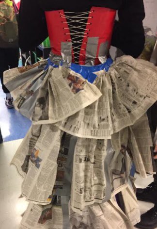 What could be one person’s trash is another person’s fashion! Shout out to STEM student, Maryam Noori, for her excellent and stylish fashion out of disposable items. Our students rock! 💯🙌🏾