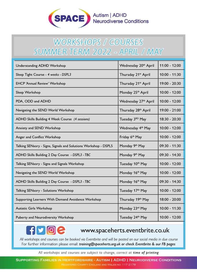 SPACE HERTS (@spaceherts) on Twitter photo ๐๐ BOOKING NOW OPEN ๐๐
๐ฃ Bookings for our SPACEโs summer term workshops, courses and talks (April and May) are now open on Eventbrite๐ฃ
Spaces are limited so book now:
eventbrite.com/cc/training-coโฆ
spaceherts.eventbrite.co.uk
#SPACEhertsworkshops
#SPACEhertstalk
#SPACEhertscourses ๐๐ BOOKING NOW OPEN ๐๐
๐ฃ Bookings for our SPACEโs summer term workshops, courses and talks (April and May) are now open on Eventbrite๐ฃ
Spaces are limited so book now:
eventbrite.com/cc/training-coโฆ
spaceherts.eventbrite.co.uk
#SPACEhertsworkshops
#SPACEhertstalk
#SPACEhertscourses