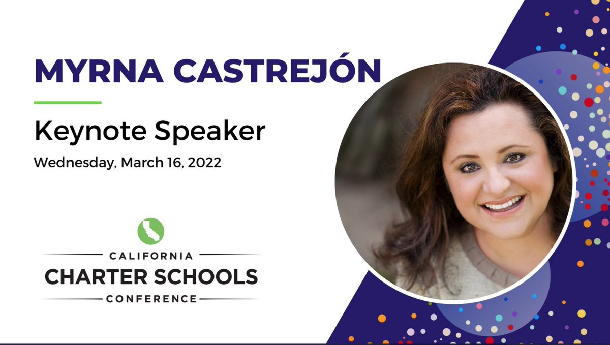 CCSAconference's tweet photo. Get ready for President and CEO of CCSA @MyrnaCastrejon to speak at 1:30 today at #CCSAconference and learn more about the newly launched #POMReport #ChartersAt30! https://t.co/RiqpkkxIbT