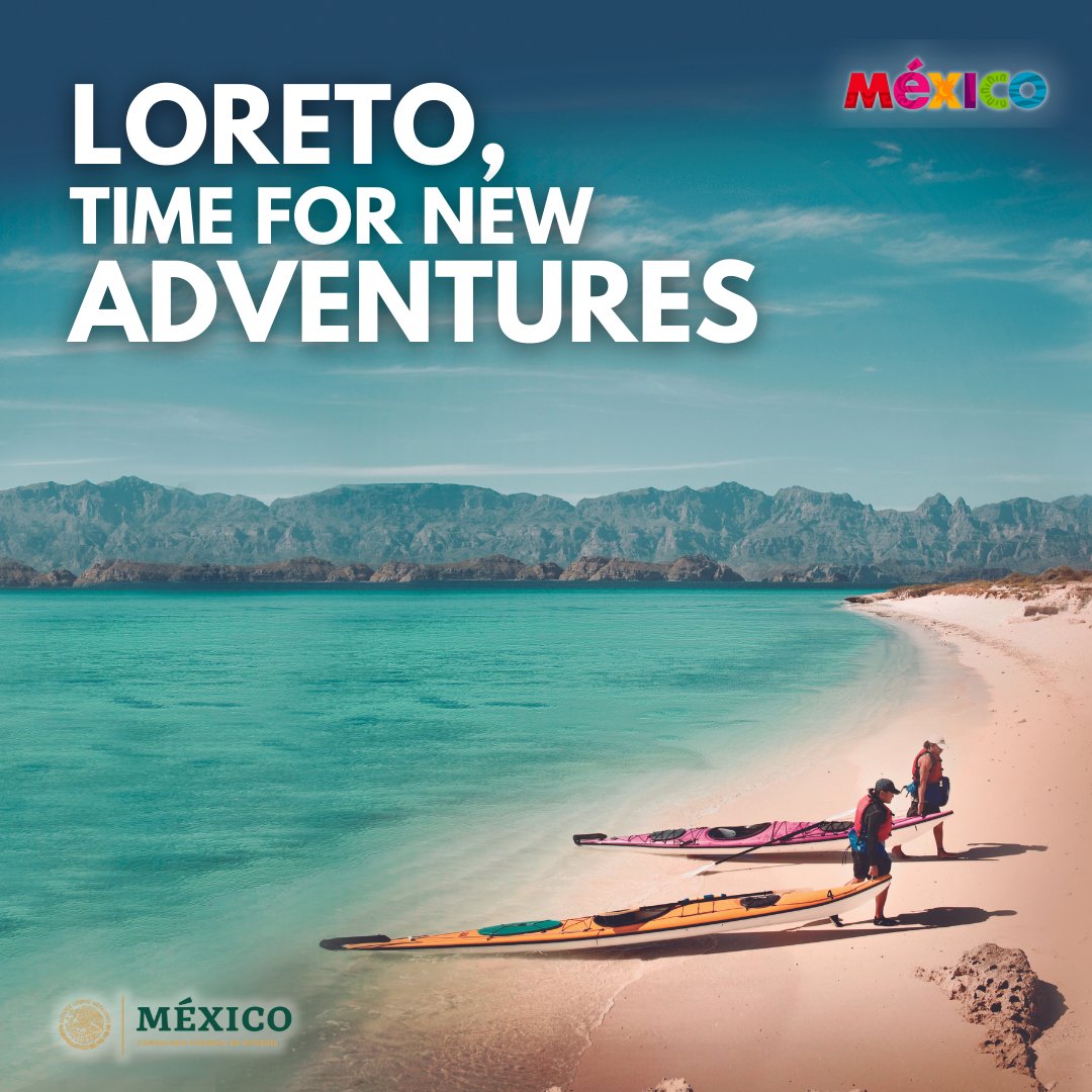 ConsulMexPho's tweet photo. Are you passionate about water sports?
If that is the case, you will love Loreto in Baja California Sur!๐
Its beaches and clear sea are ideal for you to try new experiences such as kayaking๐ฃโโ๏ธ or whale watching๐.
#DiscoverMexico
#TimeForNewAdventures๐
https://t.co/b9uO1k0Giw