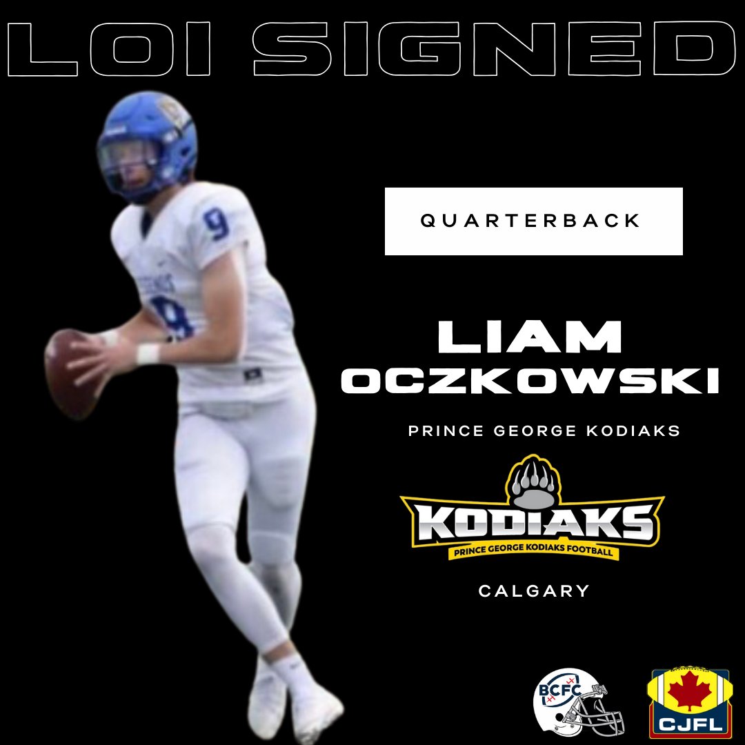 The @PGKodiaks have signed their first #loi in franchise history, as Liam Oczkowski will join the Kodiaks in 2022. Welcome Liam! #cjfl