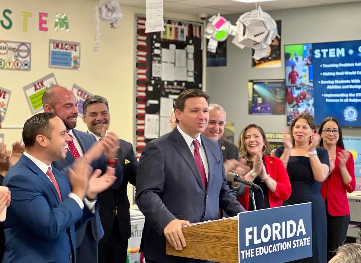 cityofhialeah's tweet photo. Today, Governor Ron DeSantis appeared at the City of Hialeah Educational Academy to announce that the state will be allocating $289 million for after-school programs that will help to close achievement gaps, improve STEM education, and booster student resiliency. https://t.co/GzGtsbf78a