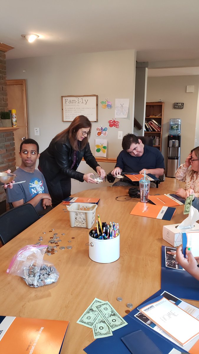 Randolph community partners work on banking with our students. #visions #randolphschools