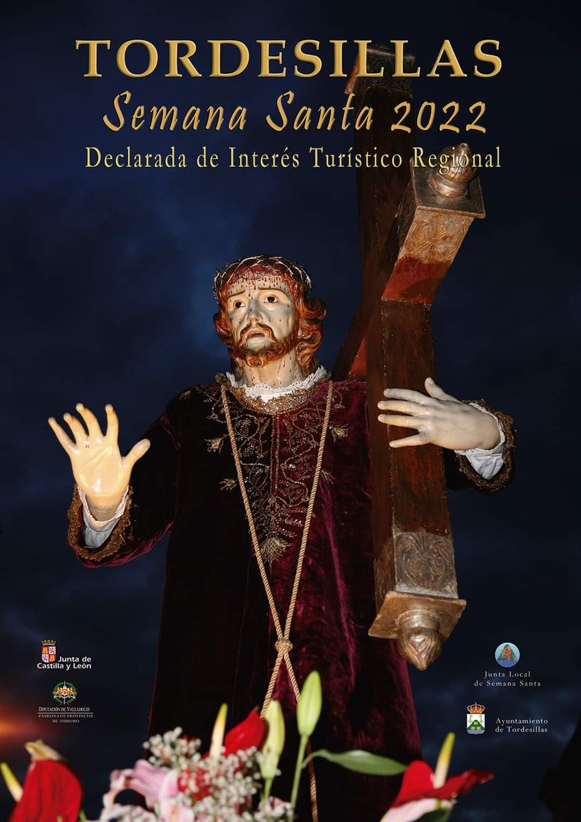 Cartel promocional de la Semana Santa de Tordesillas #Valladolid, declarada de Interés Turístico Regional <a href="/VisiTordesillas/">Turismo Tordesillas</a> <a href="/TordesillasAyto/">Comunicación Ayuntamiento de Tordesillas</a> <a href="/turvalladolid/">Turismo Valladolid</a> <a href="/archiValladolid/">Archidiócesis de Valladolid</a>