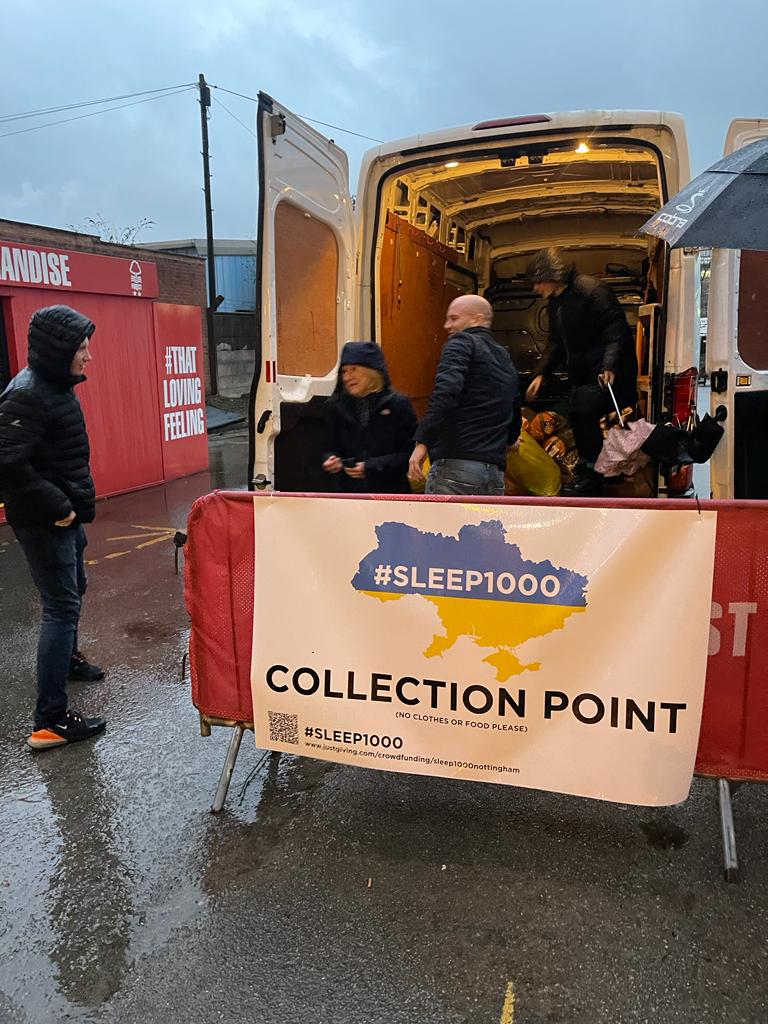 🤝 First batch of donations already dropped off!

Thank you 😃

We're at the Brian Clough car park until kick off.👍

🇺🇦

#Sleep1000
#NFFC
@NFFC