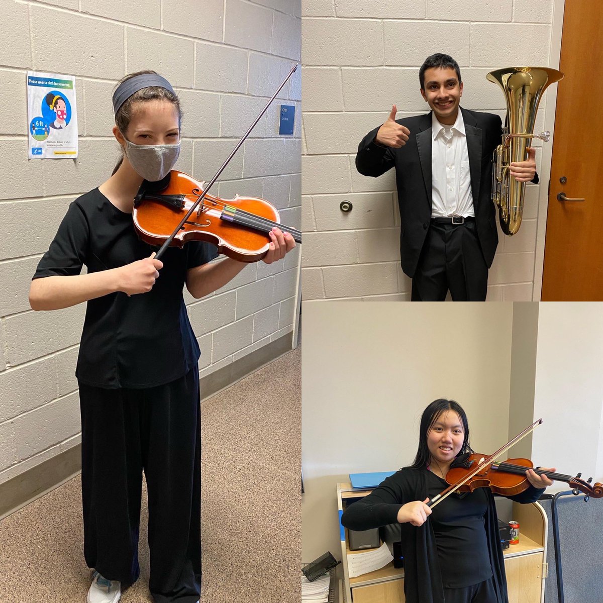 Check out United Sound musicians Jenny, Ishan, and Kim in their new uniforms! They’re going to look great in our concert on April 28! Thank you SSMA for their uniforms! <a href="/bleierSHS/">SHS Bands</a> <a href="/SSMAShrewsbury/">SSMA</a> #shrewsburylearns