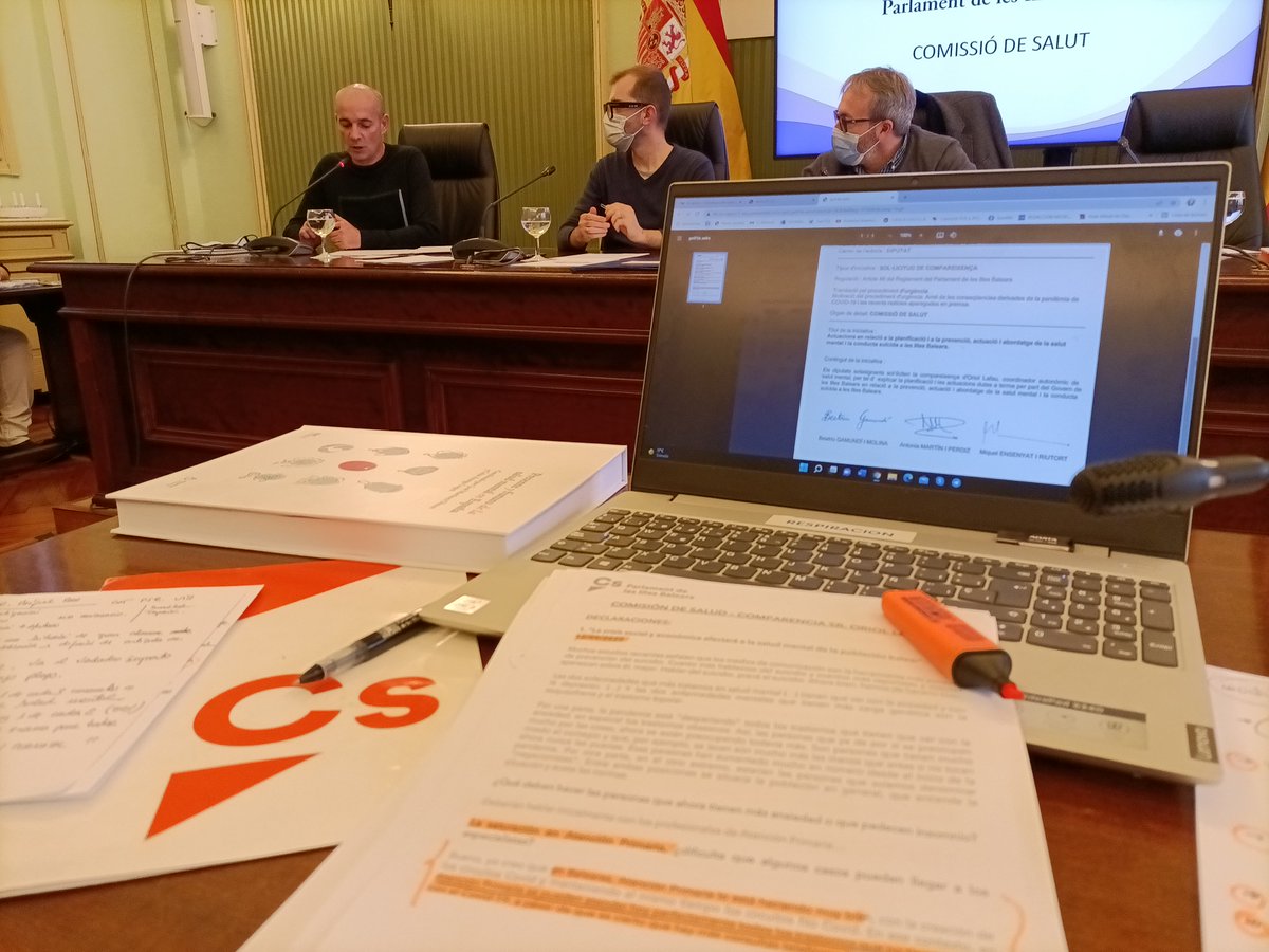 JuanMaGomezCs's tweet photo. 🏛 En la comparecencia del coordinador autonómico #saludmental @SalutGOIB ante la #ComSalut @ParlamentIB para explicar las actuaciones en relación en la planificación y a la prevención, actuación y abordaje de la salud mental y la conducta suicida
👥 @CsBaleares hemos planteado👇 https://t.co/fZwoE71qI8