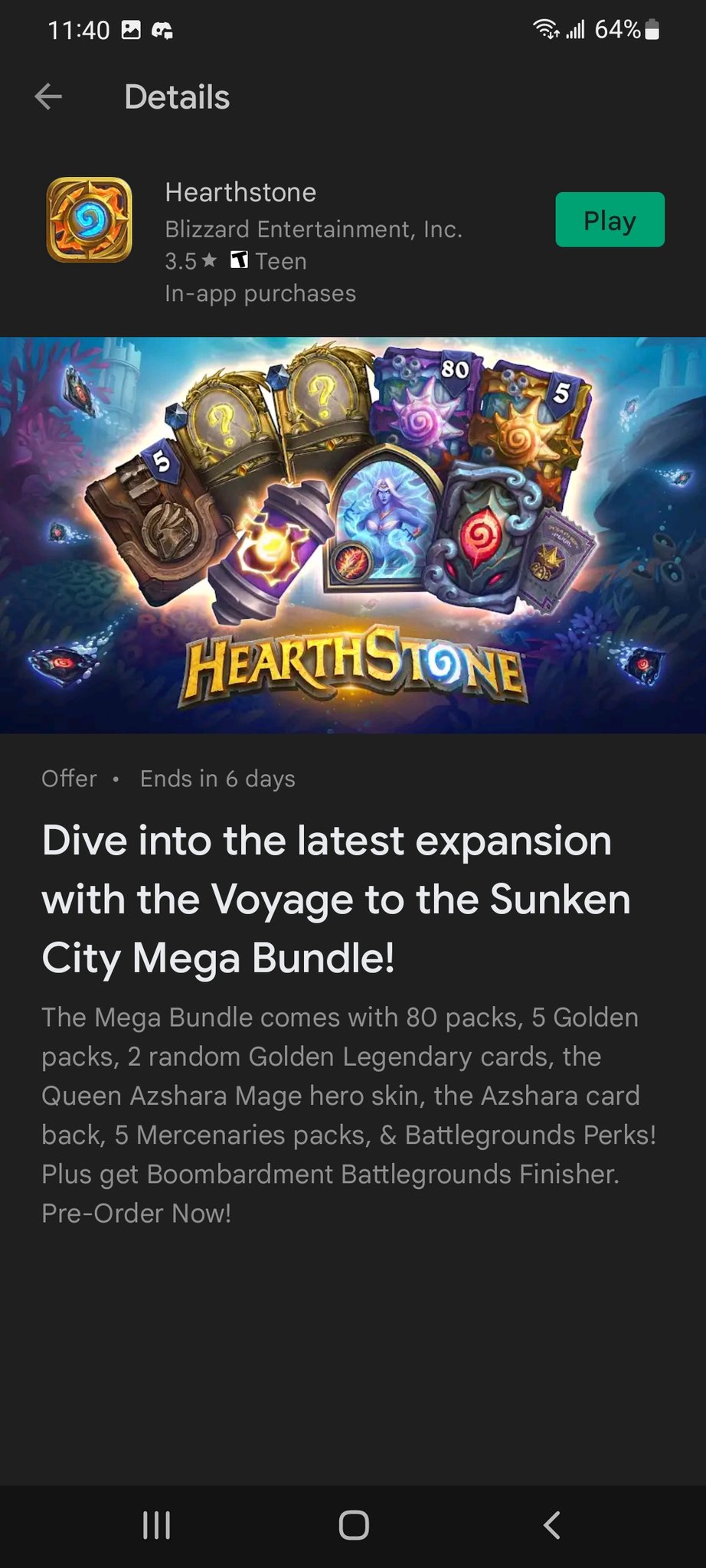 Zeddy On Twitter This Just Showed Up In The PlayHearthstone Google 