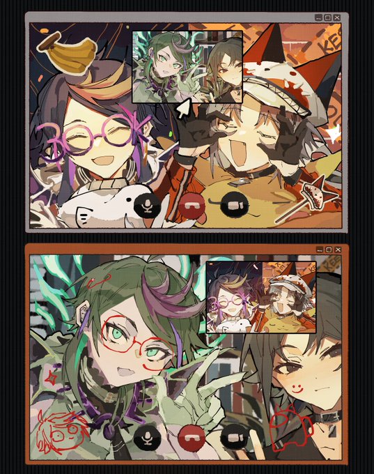 🌃💜🧡Double💚🖤 
