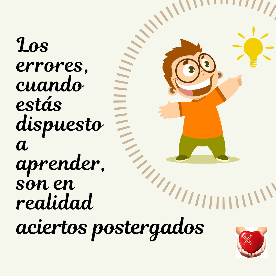 cardiocuritas's tweet photo. Los errores, si estás dispuesto a aprender y crecer, son son el fondo aciertos postergados.
#FrasesMotivadoras #psicología #DesarrolloPeronal #Inspiración #AmorPropio https://t.co/32SeL6hlO1