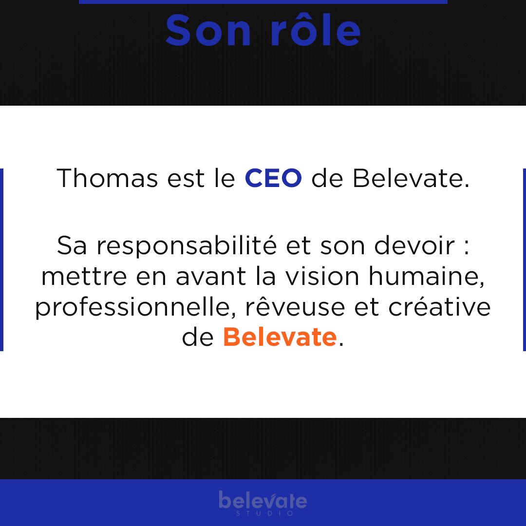 BelevateStudio's tweet photo. Bonsoir les passionnés ! Aujourd’hui nous vous présentons Thomas 😇🟦
#thomas #ceo #belevate #motiondesign #3d #animation #GraphicDesign #objectif #reve #passion https://t.co/B0rwGQx7nx
