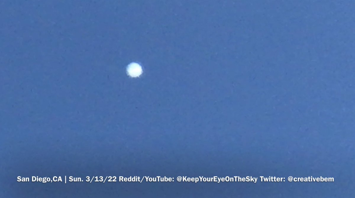creativebem's tweet photo. Exploding/Shape-shifting UFO, Weather Balloon, OVNI, EBANI, Satellite? (Sun., 3/13/22: San Diego, CA/National City)

‼️There’s 2 objects. Forward to not miss the 2nd.👉🏼Video &amp; description: https://t.co/H4LSaHU8kD

#UFO #UFOsighting #OVNI #UFOtwitter #UAP

💗#KeepYourEyeOnTheSky💗 https://t.co/9J4BduIXbT