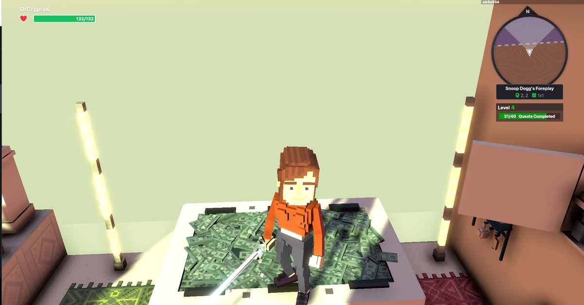 cypto_k's tweet photo. @TheSandboxGame I just participated in the daily #SandboxAlphaS2Contest for a chance to earn up to 1,000 $SAND! Starting March 16 - Take a money bath in Snoop Dogg Mansion. Check out my screenshot below!
👇 #SandboxAlphaS2 https://t.co/iWZNyMaYjz