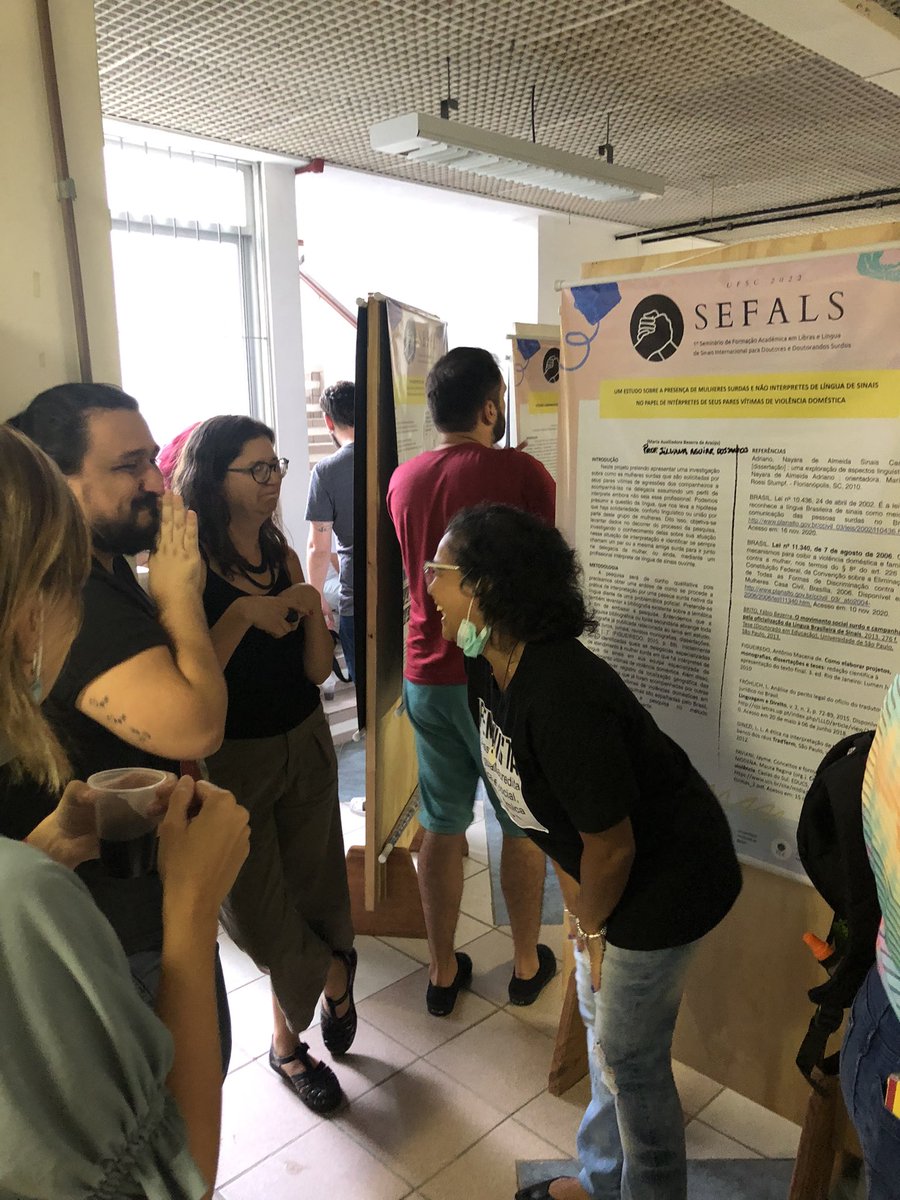 Third poster session at <a href="/sefalsU/">SEFALS UFSC</a> (Brazil Deaf Academics Conference).