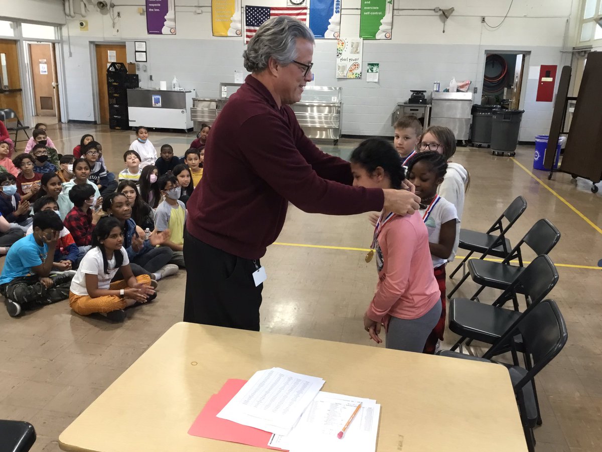 Mrs_Lederman_23's tweet photo. Congratulations to our 4th grade class spelling bee winner Hager who won 1st place against the other 4th graders! We are so proud of you! @WoodbineRockets https://t.co/ZbxGb9ozje