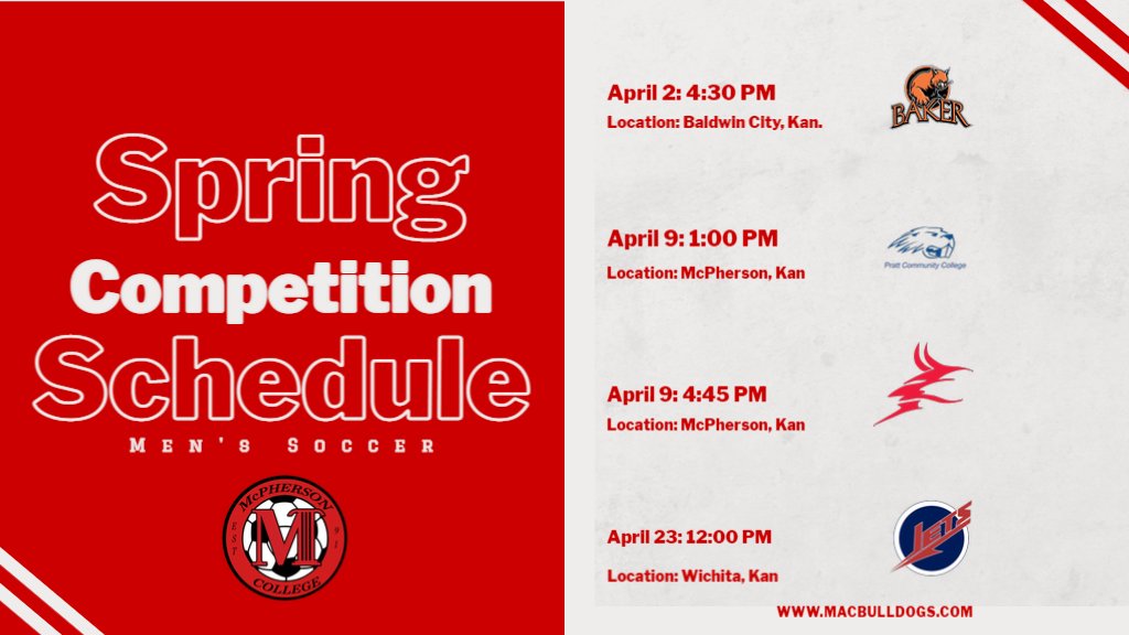 MacMen_Soccer's tweet photo. Men's Soccer Spring Competition Schedule https://t.co/SH7x7H5gQH