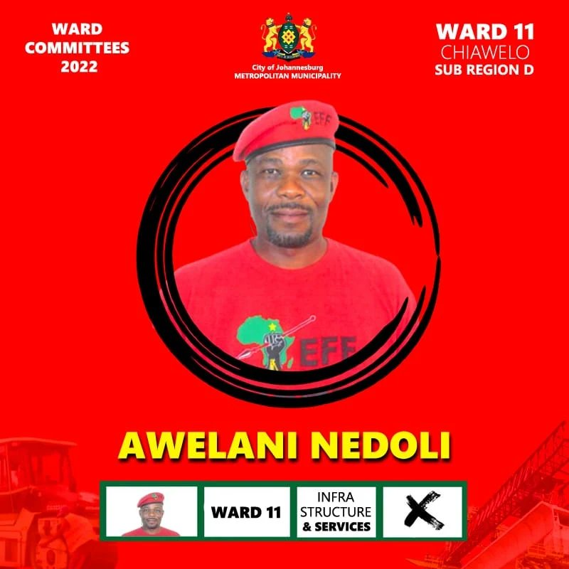EChiawelo's tweet photo. Greetings Fighters.
Please go out and tell your Family and Friends to vote for this Faces the day of Ward Committee Election.

That's the only way we can push the service delivery issue in this ward.

We want service delivery as residents of Chiawelo Ward 11.
@Honourablechauk https://t.co/EDJm7DUTKo