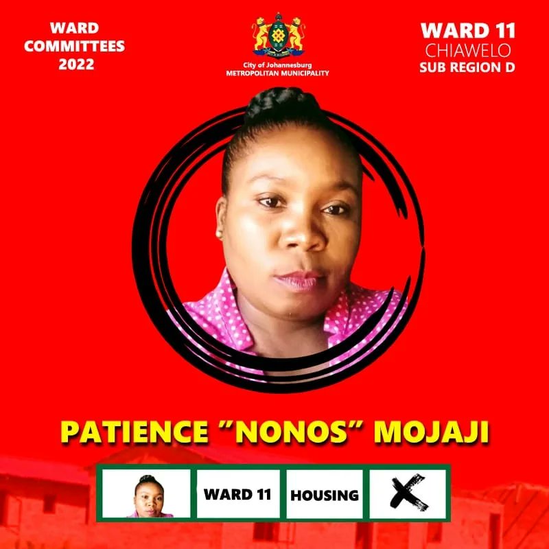 EChiawelo's tweet photo. Greetings Fighters.
Please go out and tell your Family and Friends to vote for this Faces the day of Ward Committee Election.

That's the only way we can push the service delivery issue in this ward.

We want service delivery as residents of Chiawelo Ward 11.
@Honourablechauk https://t.co/EDJm7DUTKo