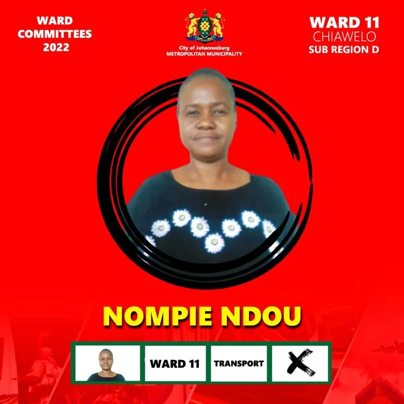 EChiawelo's tweet photo. Greetings Fighters.
Please go out and tell your Family and Friends to vote for this Faces the day of Ward Committee Election.

That's the only way we can push the service delivery issue in this ward.

We want service delivery as residents of Chiawelo Ward 11.
@Honourablechauk https://t.co/EDJm7DUTKo