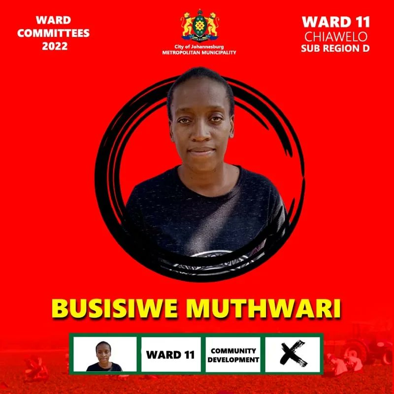 EChiawelo's tweet photo. Fighters go out and tell your Family and Friends to vote for this Faces the day of Ward Committee Election.

That's the only way we can push the service delivery issue in this ward.

We want service delivery as residents of Chiawelo Ward 11.
@Honourablechauk https://t.co/799QsHYANX