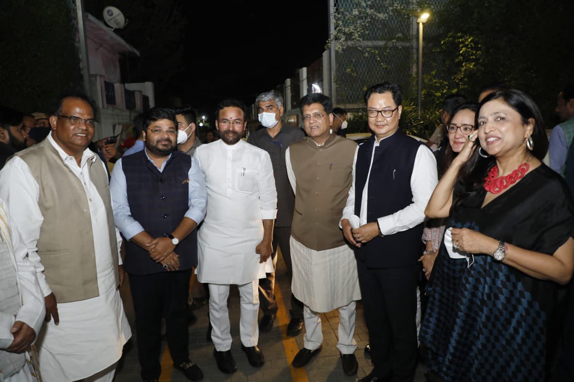 kishanreddybjp's tweet photo. Watched the movie along with ministerial colleagues in New Delhi today.

Congratulations to the makers of this brilliant piece!
#TheKashmirFiles https://t.co/SXFoKgsC2w