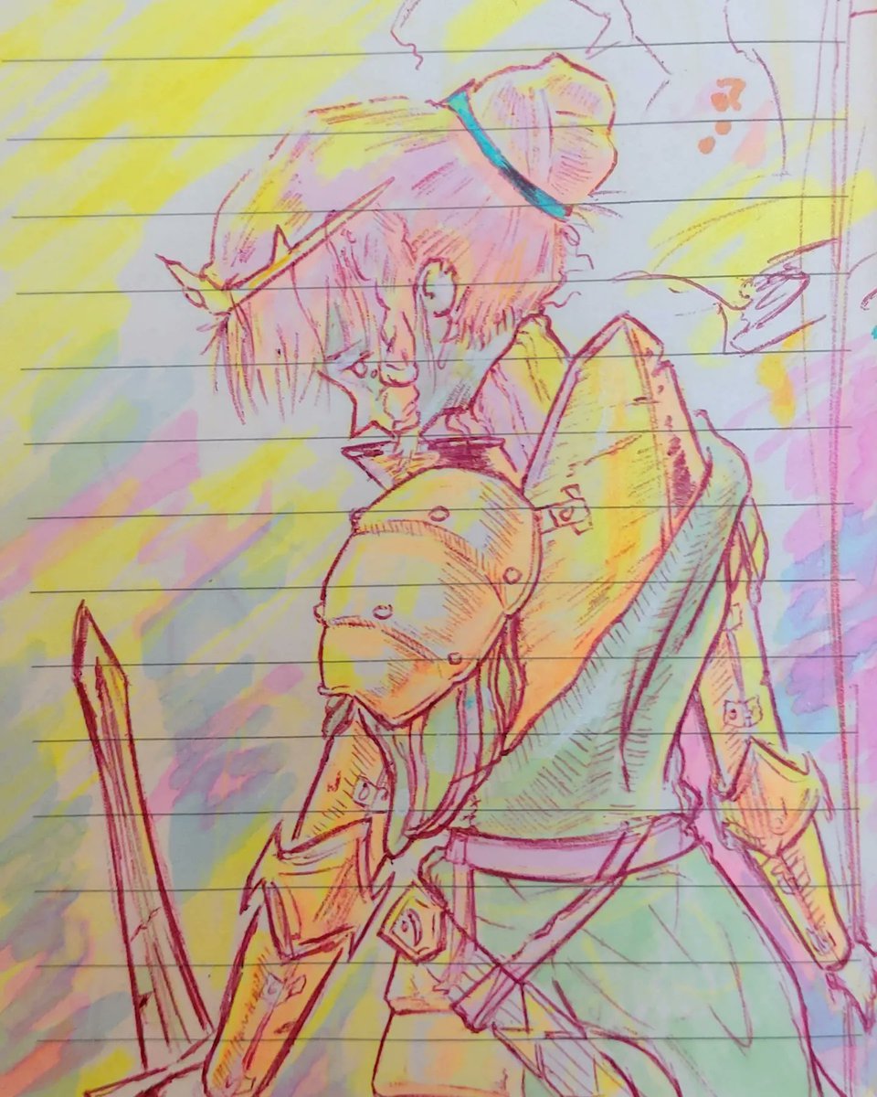 CubistBean's tweet photo. A knight and a dragon https://t.co/b4jWBk5gM7