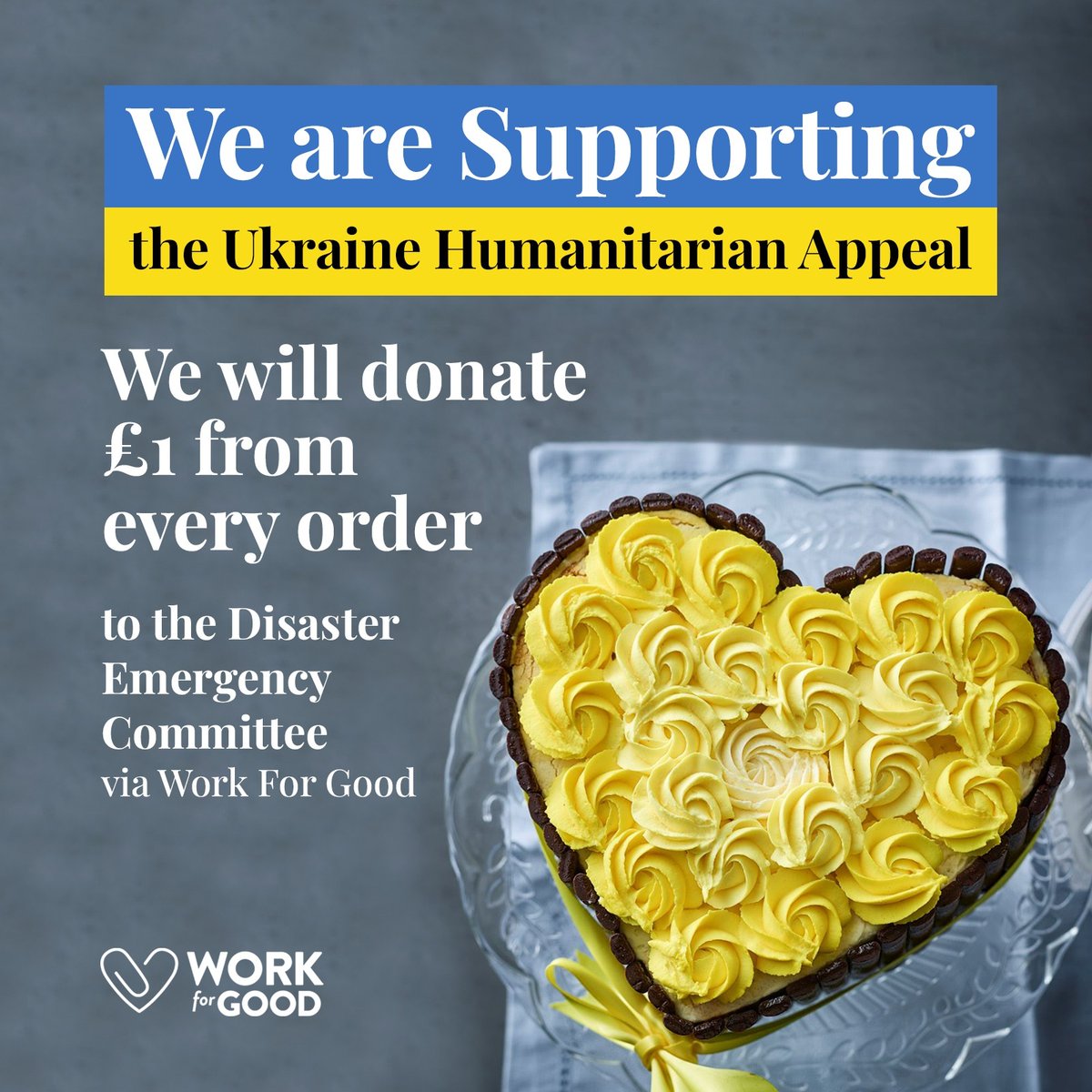 valeriecafe's tweet photo. In an effort to support the Ukraine, we pledge to donate Β£1 from every online order made to the Disaster Emergency Committee via @WorkForGoodUK #Ukraine #staysafe #standwithUkraine #supportUkraineUK #peace #Europe #UK #Peace π π https://t.co/XtPIdvFCpY