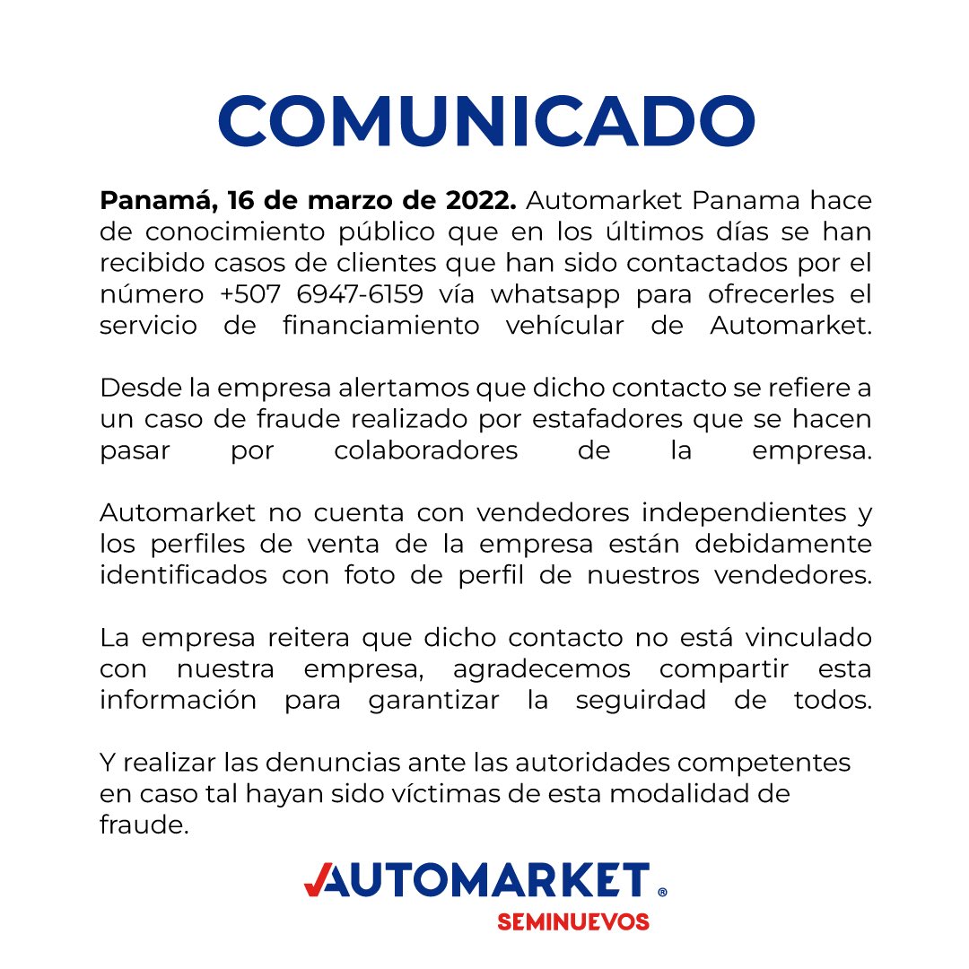Automarket Panama tweet media