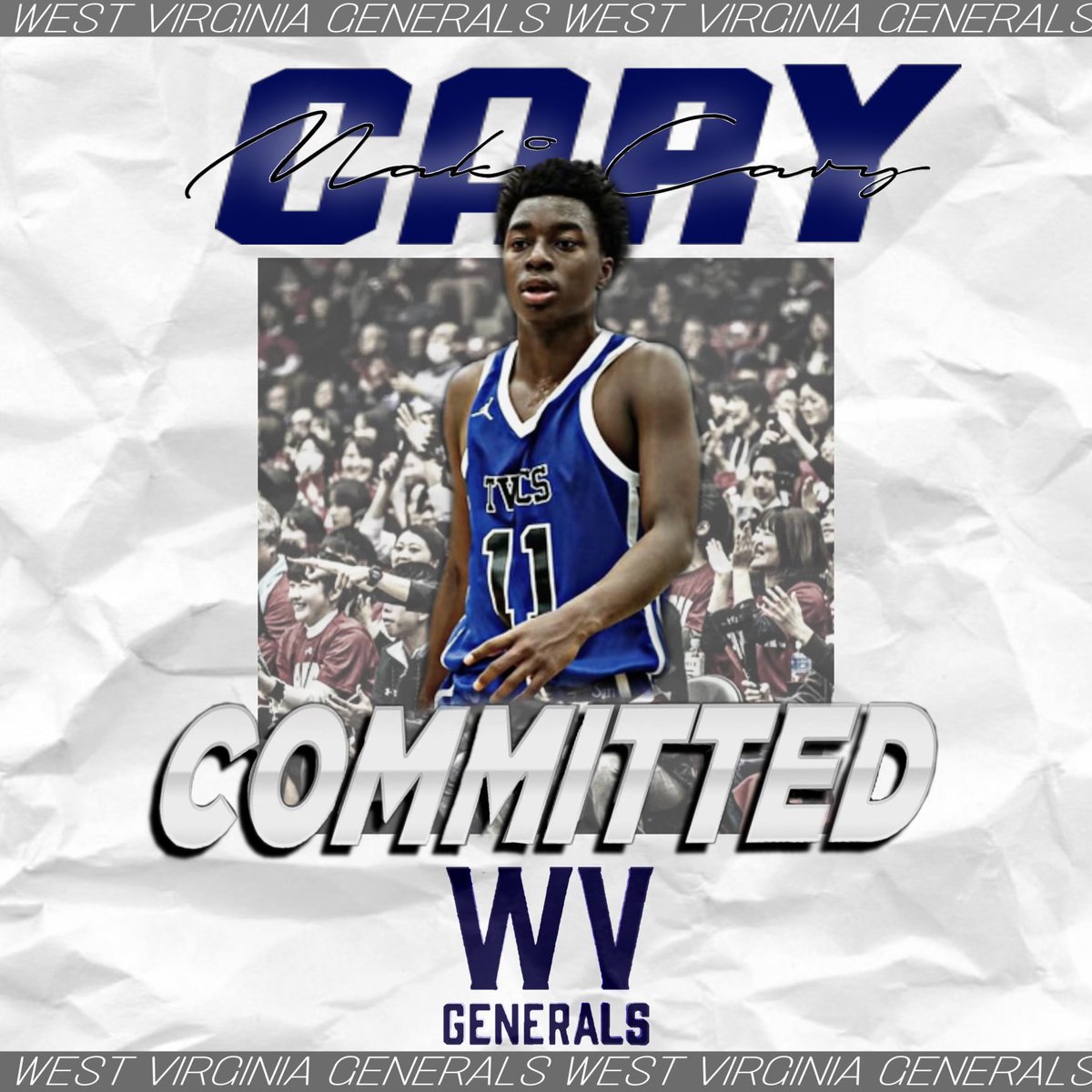 Excited to Welcome 2024 PG Maki Cary to the program.

Charleston native had a great season with Teays Valley Christian. ELITE DEFENDER, pushes out on break, and a great shot maker. Brings energy on both ends of the floor.