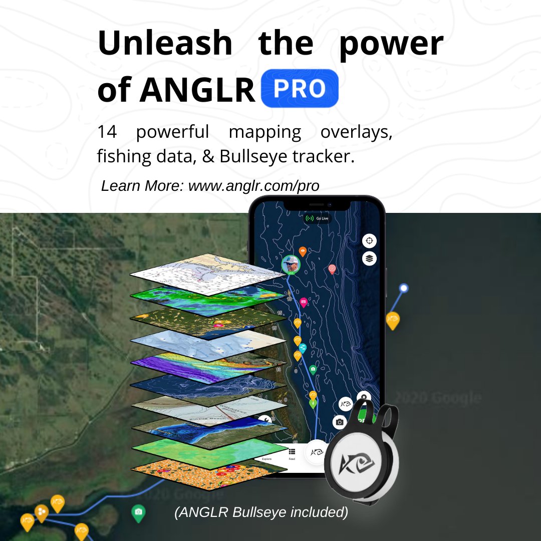 ANGLRfishingapp's tweet photo. Fishing season is right around the corner! Don't wait to unleash the power of ANGLR PRO!
14 Premium Maps and Layers, Partner Perks, and a Bullseye for $29.99 π€―
Sign up today! > https://t.co/CyDgdFl3mn
#bassfishing #kayakfishing #fishing #anglrapp #fishingmap #fishingmaps https://t.co/woWZ9ESmH0