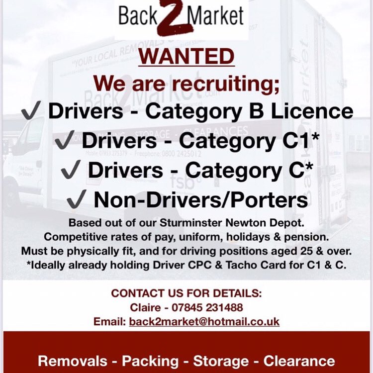 Back2Market Ltd (@back2_market) on Twitter photo We are looking for new members of staff to join our team. Email your cv to back2market@hotmail.co.uk We are looking for new members of staff to join our team. Email your cv to back2market@hotmail.co.uk