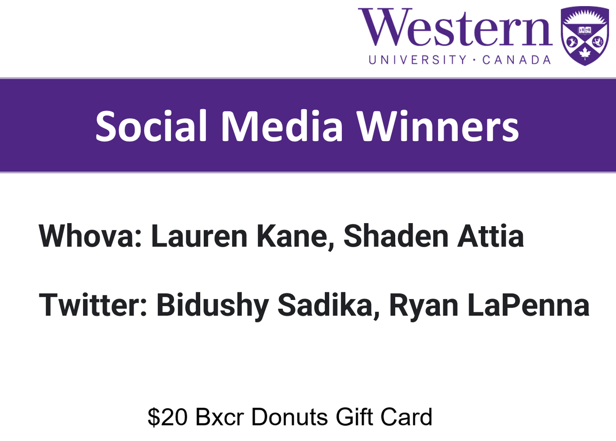 Western Research Forum 2023 (@forum_2023) on Twitter photo Congratulations to the winners of social media engagement <a href="/LaurKane/">Lauren Kane</a> <a href="/ShadenAttia/">Shaden Attia</a> <a href="/sadika_bidushy/">Bidushy Sadika, M.A.</a> <a href="/RyanLaPenna/">Ryan</a> #WHOVA #WRF2022! ππ Congratulations to the winners of social media engagement <a href="/LaurKane/">Lauren Kane</a> <a href="/ShadenAttia/">Shaden Attia</a> <a href="/sadika_bidushy/">Bidushy Sadika, M.A.</a> <a href="/RyanLaPenna/">Ryan</a> #WHOVA #WRF2022! ππ