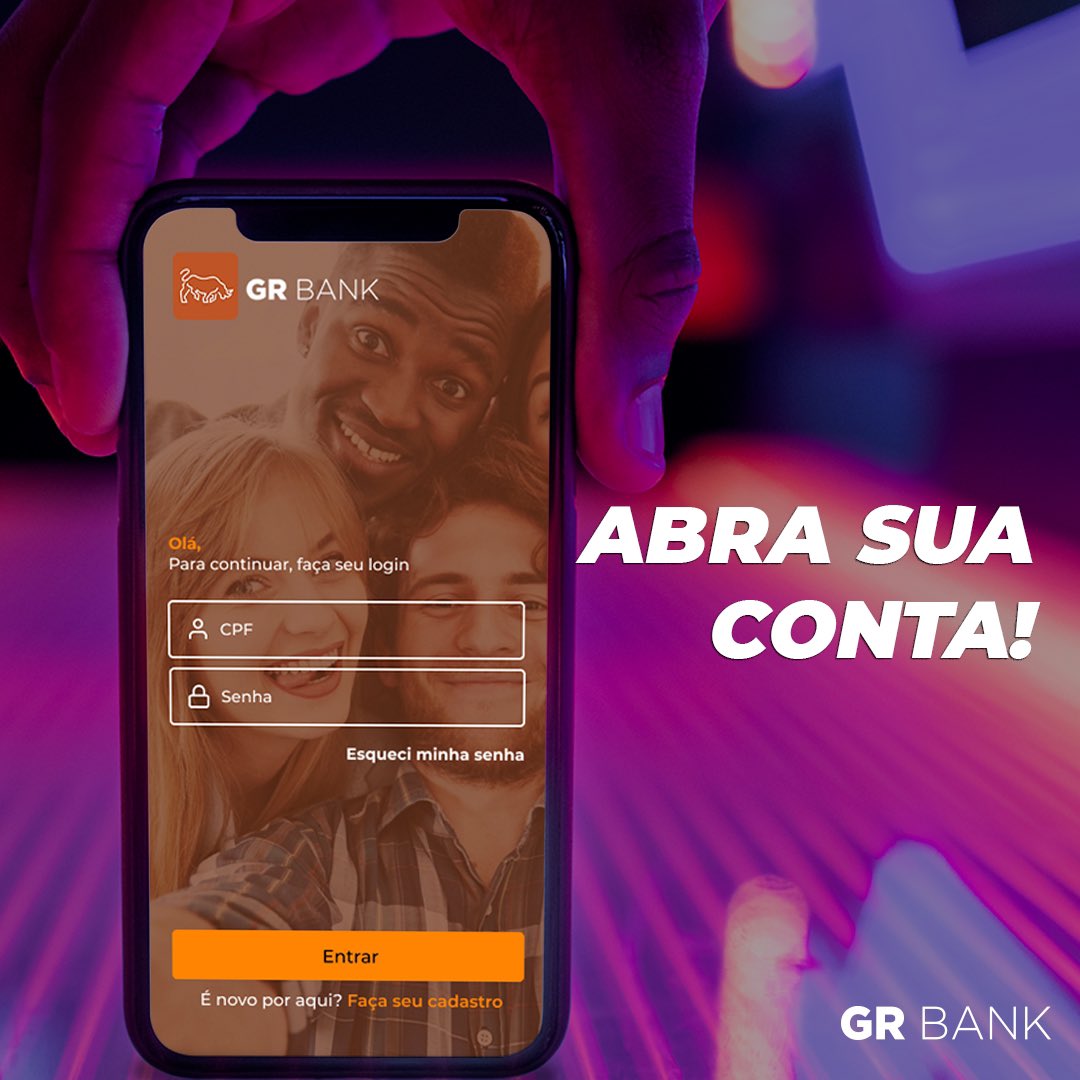 GRBankoficial's tweet photo. Abra a sua conta no primeiro banco que representa você!

#grbank #bancodigital #representavocê #representatividade https://t.co/rXVMtvDapk