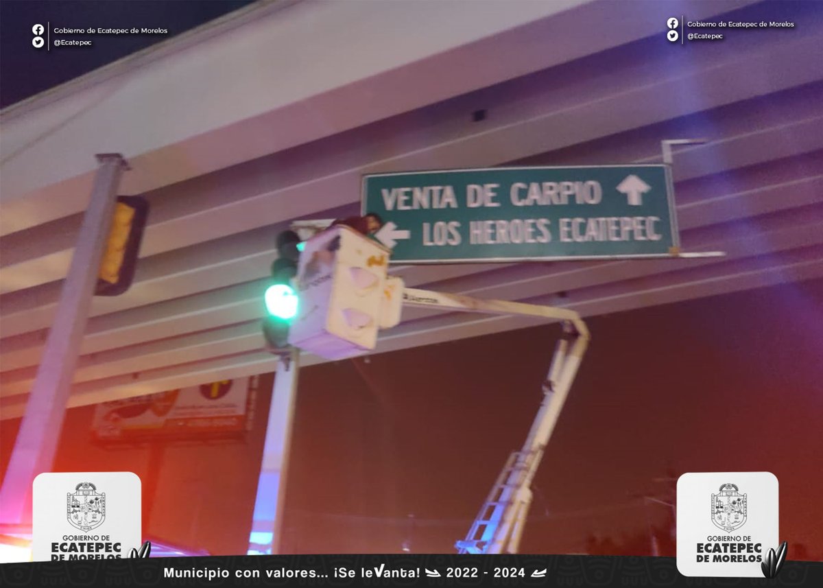 Diariamente hacemos recorridos para dar mantenimiento a los semáforos, como fue el de la av. Morelos y Emilio Carranza, San Cristóbal, el cual cayó por los fuertes vientos, así mismo el de la vía Morelos y 1° de Mayo, el cual fue reorientado, para seguridad de todos. #Ecatepec