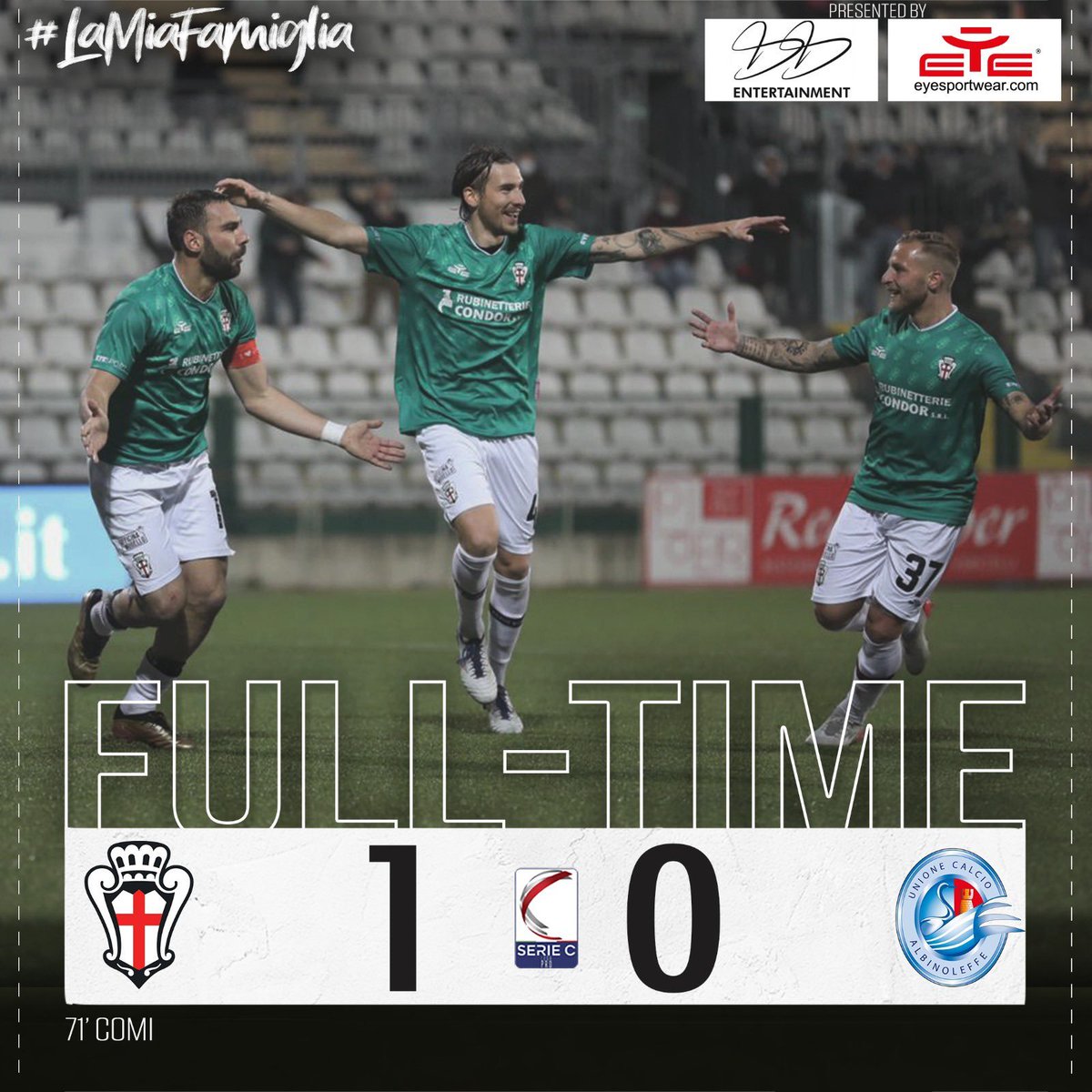 ProVercelliArg's tweet photo. FINAL | GANOOOOOOOO EL PROOOOOOOO

Con gol de Gianmario Comi, los Leones vencieron 1-0 a Albinoleffe

Ahora escalamos al 6° puesto con 48 puntos, más cómodos en puestos de playoff https://t.co/LfoaJe1cYp