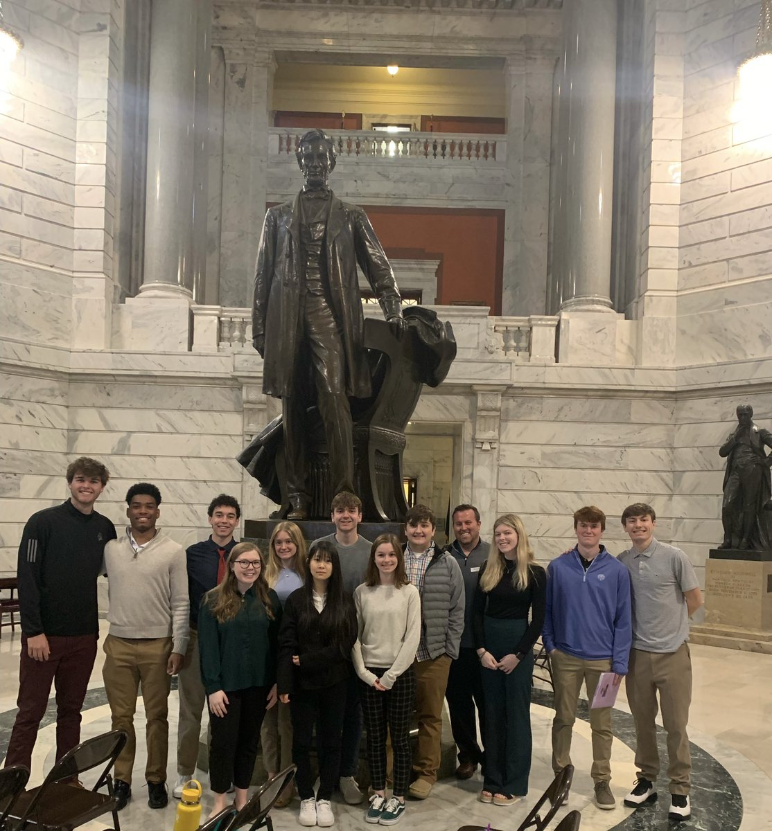 CooperGoPo's tweet photo. Great time taking this group of @RCHS_Jaguars seniors to the Capitol today. Amazing day meeting people from all three branches. (Thread) https://t.co/YiLJPAXN3q