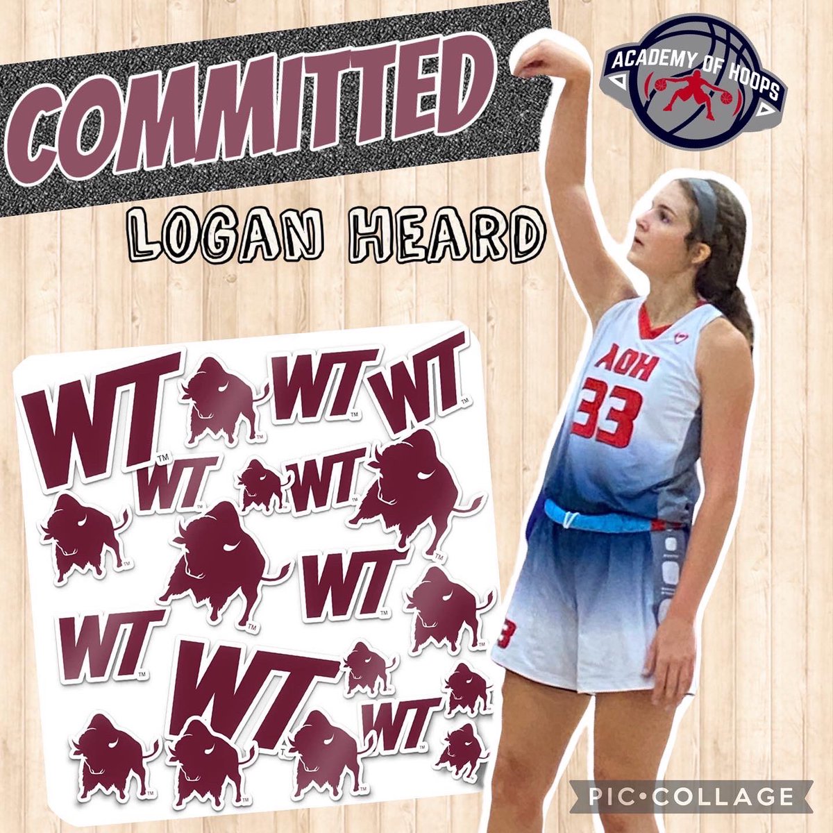 AustinJ22228543's tweet photo. AOH 2023 Logan Heard has officially committed to West Texas A&amp;M Univetsity! Another dream has come true and we are super excited for Logan and her future! @logan_heard33 #austinjohnsonsacademyofhoops https://t.co/3xxvSMEblq