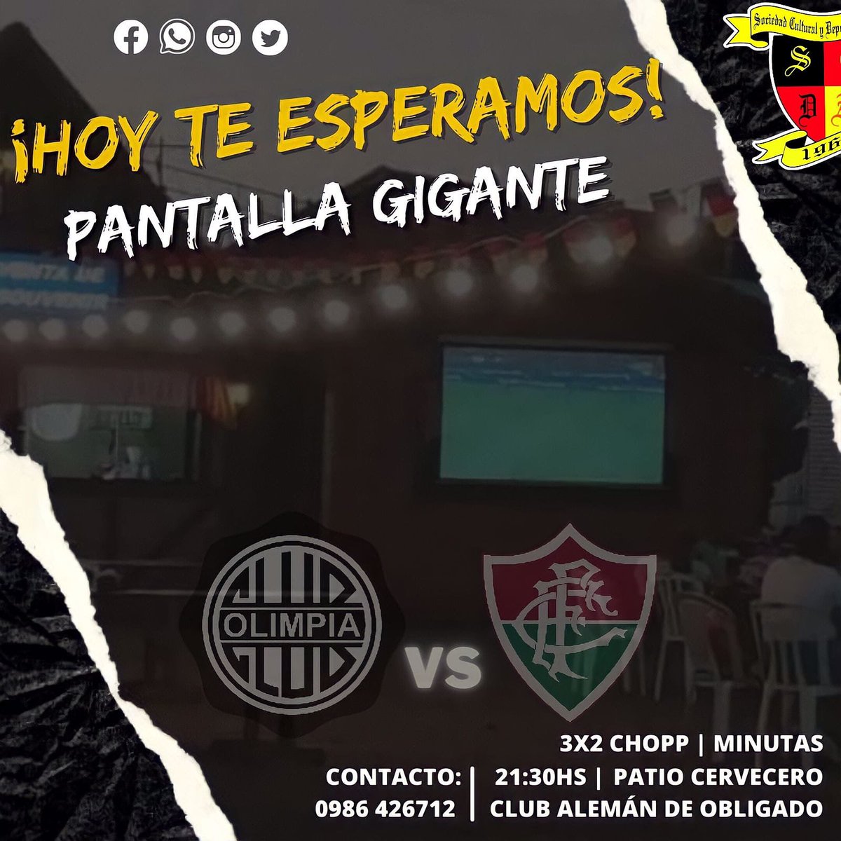 #scda2022 
#libertadores 
#olimpia 
#fluminense 
#biergarten 
#pilsen 
#clubalemándeobligado