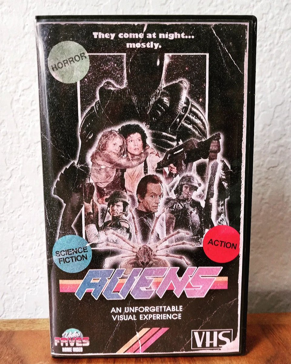 VideoFaves's tweet photo. Coming at you with a new, improved VHS design for ALIENS, had to do something. The original design was too basic! 📼 
#aliens #Sigourneyweaver #avp #ridleyscott #80s #80smovies #VHS #Trending #xenomorph https://t.co/DxUzAFn0A3