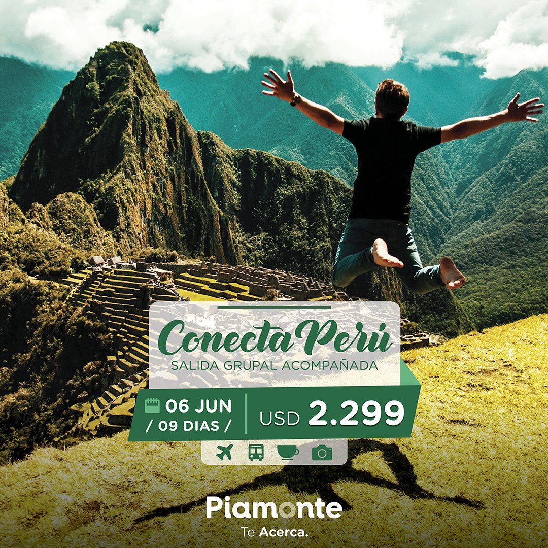 PiamonteTurismo's tweet photo. Interrumpimos la transmisiom de nuestra campaña de Europa para contarles que nos quedam muy poquitos lugares para nuestra salida de junio #ConectaPeru👇 https://t.co/bfhKeSweZ6