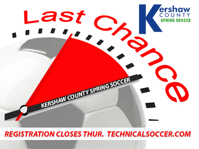 Technical Soccer Club (@techsoccerclub) on Twitter photo ‼️Kershaw County Spring Soccer closes TOMORROW‼️
Click the link below for more information
tinyurl.com/bdz69zdb
<a href="/KershawCountySC/">KershawCountySC</a> ‼️Kershaw County Spring Soccer closes TOMORROW‼️
Click the link below for more information
tinyurl.com/bdz69zdb
<a href="/KershawCountySC/">KershawCountySC</a>