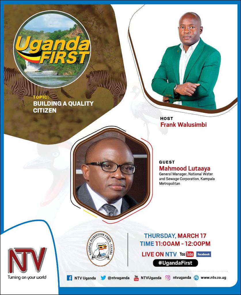 NWSCKampalaGM's tweet photo. I'm honoured to be speaking to @FrankWALUSIMBI to share @nwscug experience from the  capacity building programme we have recently undertaken with #UPDF to build a quality and responsible workforce.
 Join me on @ntvuganda #tomorrow morning at #11am 
#UgandaFirst 

DON'T MISS https://t.co/OLXHsREpCz
