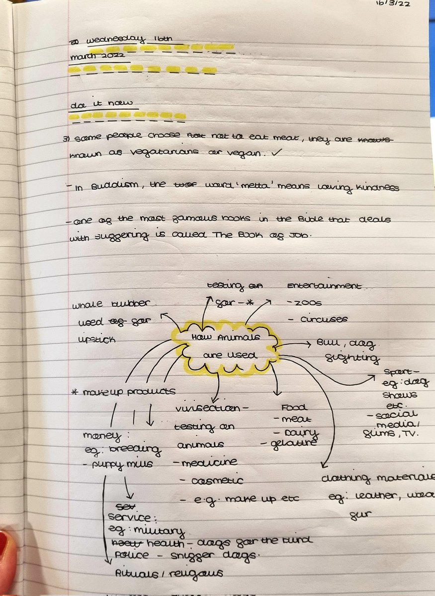 resayer's tweet photo. Just so impressed with the quality of work from year 9 in RE today  exploring the ways in which we use animals. Bookwork is neat, organised &amp; verbal contributions on point. A delight to teach, well done 👊
@Heaths89 @team_year8 @praisesaltash #edutwitter #teachertwitter https://t.co/EQFkua8yY2