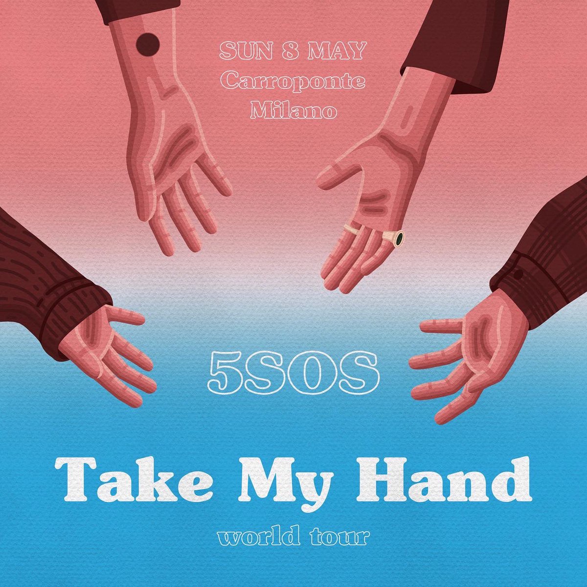giudallenuvole's tweet photo. okay, I created this illustration inspired by 5sos new tour poster 👉👈

honestly I’m super excited for the start of the tour!
I can't wait to feel alive again ✨💘

@5SOS @Ashton5SOS #TakeMyHandWorldTour #COMPLETEMESS https://t.co/tK6mL2rV5i