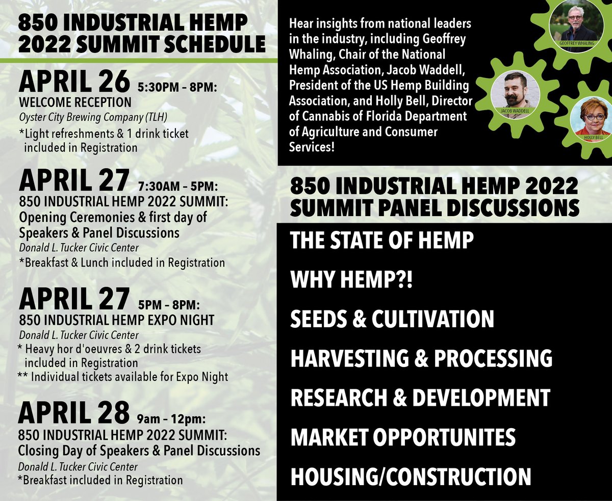 Coming in April - 850 Hemp Summit! 850hempsummit.com