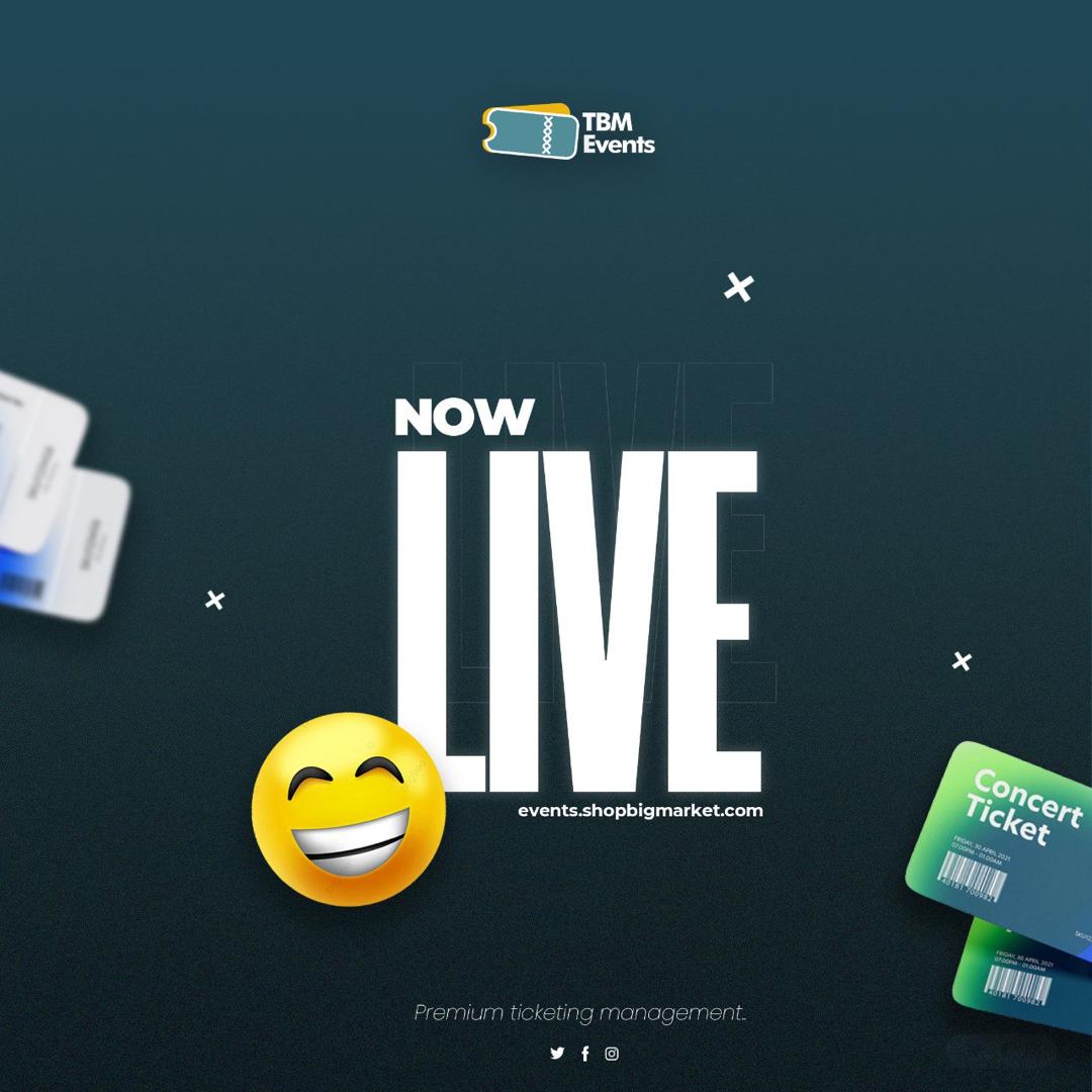 shopBigMarket's tweet photo. One platform to connect you to your audience.
One platform to organize your ticket sales.
One platform to manage all your events.

Ladies and gentlemen, 
🎟️TBM EVENTS https://t.co/p6QefJx29F