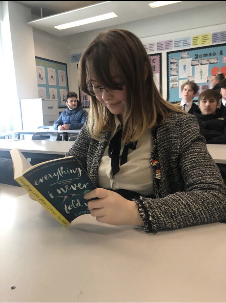 AlsopHighSch's tweet photo. We spotted two of our fabulous Year 12s reading this month’s Book Club pick today. Great to see our students reading for pleasure #TeamSixthForm #readingforpleasure https://t.co/kJuG730YNm