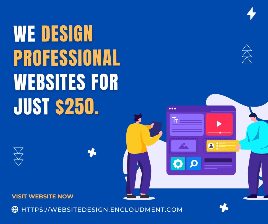 Encloudment_Inc's tweet photo. We design, create and publish your website for just $250.
Learn more: https://t.co/rSKdQw62oR

#Webdesign #webdesigner #WebsiteDevelopment #webdeveloper #webdevelopment #encloudment #WebsiteMaker #WebsiteBuilder #webdevelopers https://t.co/5rq2dvqP1k