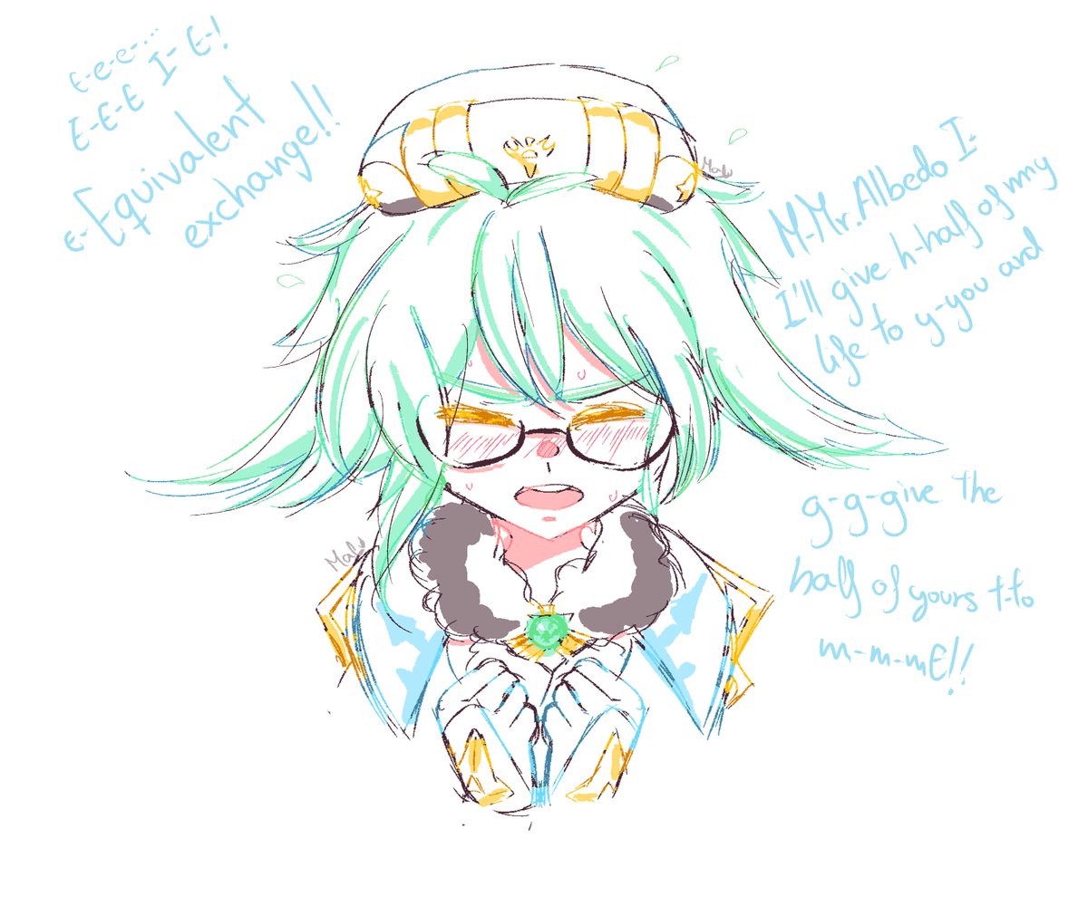 so_Magu's tweet photo. Equivalent exchange!
It's funny because they're alchemists hah
SucroseandAlbedoaresocuteSucrosecomehomemyAlbedoiswaitingfoyuuuu
Shares and rts are always welcomed 🧡💚
#alberose #GenshinImpact #Genshin #4shot https://t.co/lUYn1eimiI